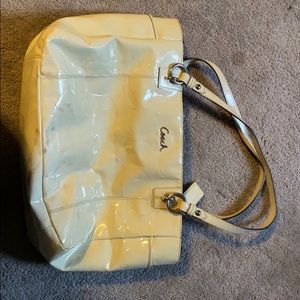 Patent leather coach purse